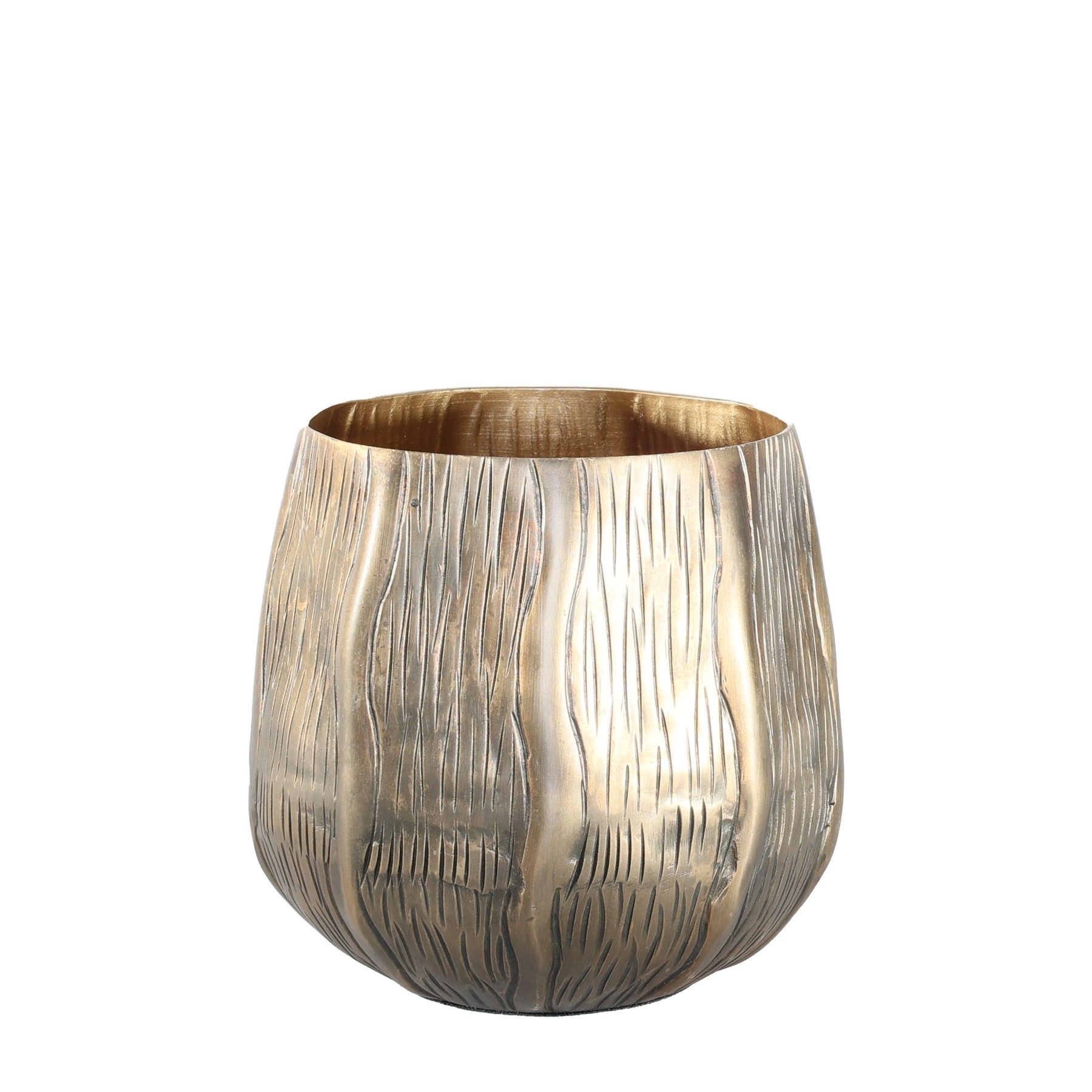 Eros Planter - Antique Gold - Medium H12 x Dia13cm