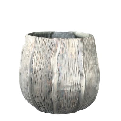 Eros Planter - Antique Silver - Large H15 x Dia 16cm