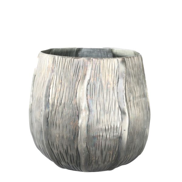 Eros Planter - Antique Silver - Large H15 x Dia 16cm