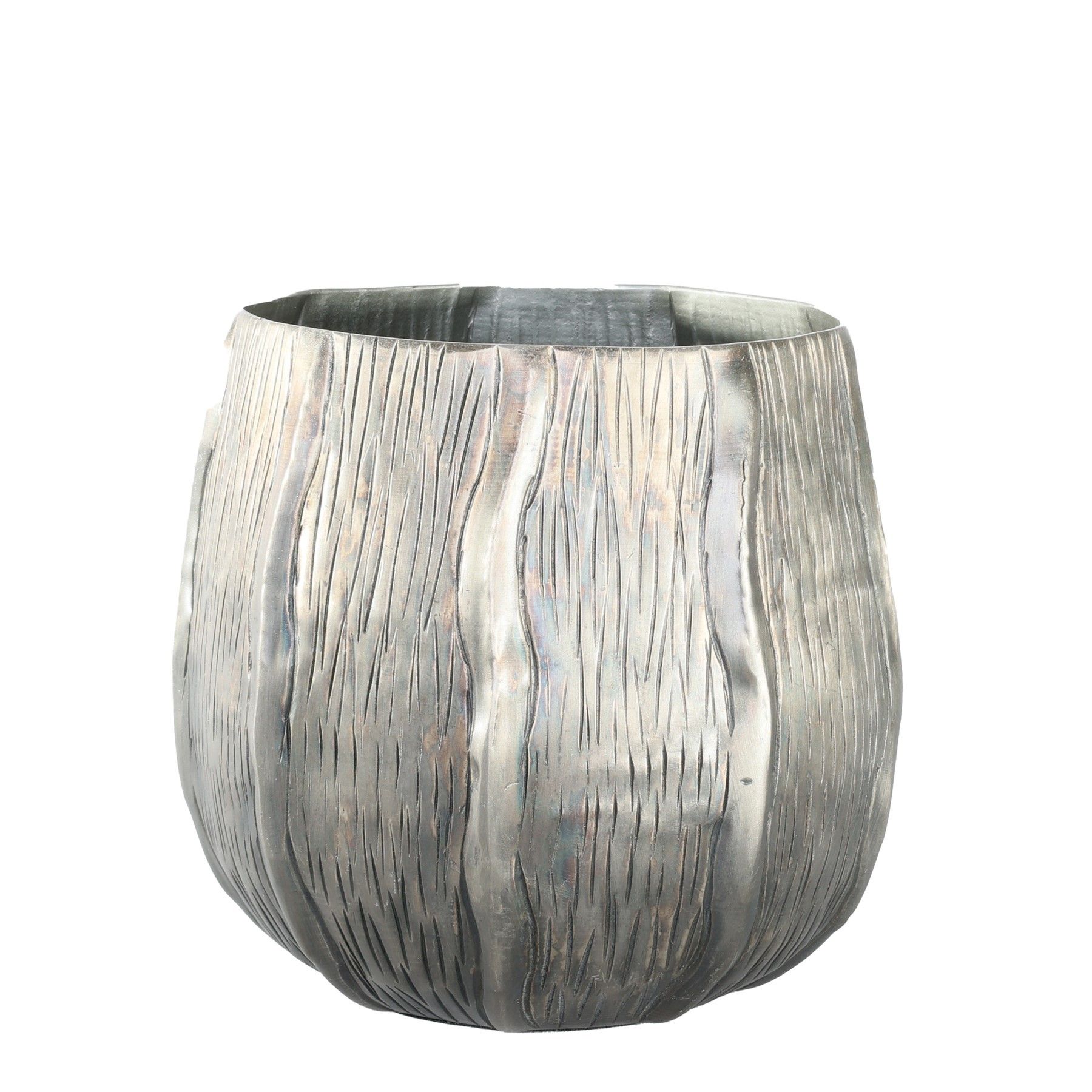 Eros Planter - Antique Silver - Large H15 x Dia 16cm