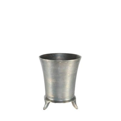 Poseidon Footed Planter -  Antique Silver - Medium - H25 x Dia20cm