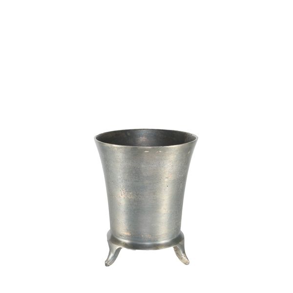 Poseidon Footed Planter -  Antique Silver - Medium - H25 x Dia20cm