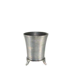 Poseidon Footed Planter -  Antique Silver - Medium - H25 x Dia20cm