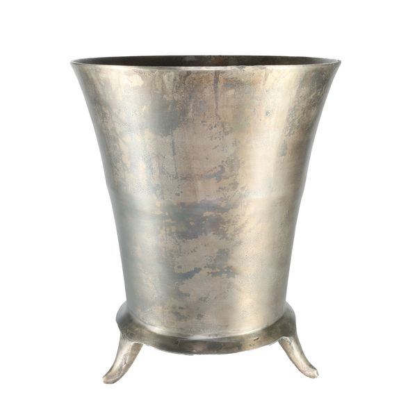 Poseidon Footed Planter -  Antique Silver - XLarge - H42 x Dia34.5cm