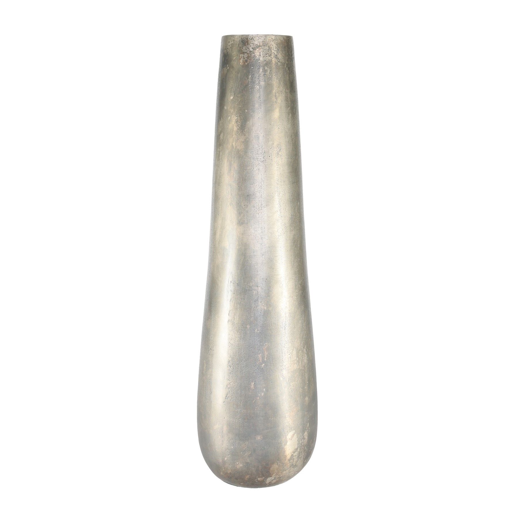 Poseidon Tapered Vase -  Antique Silver - Large - H58 x Dia17cm