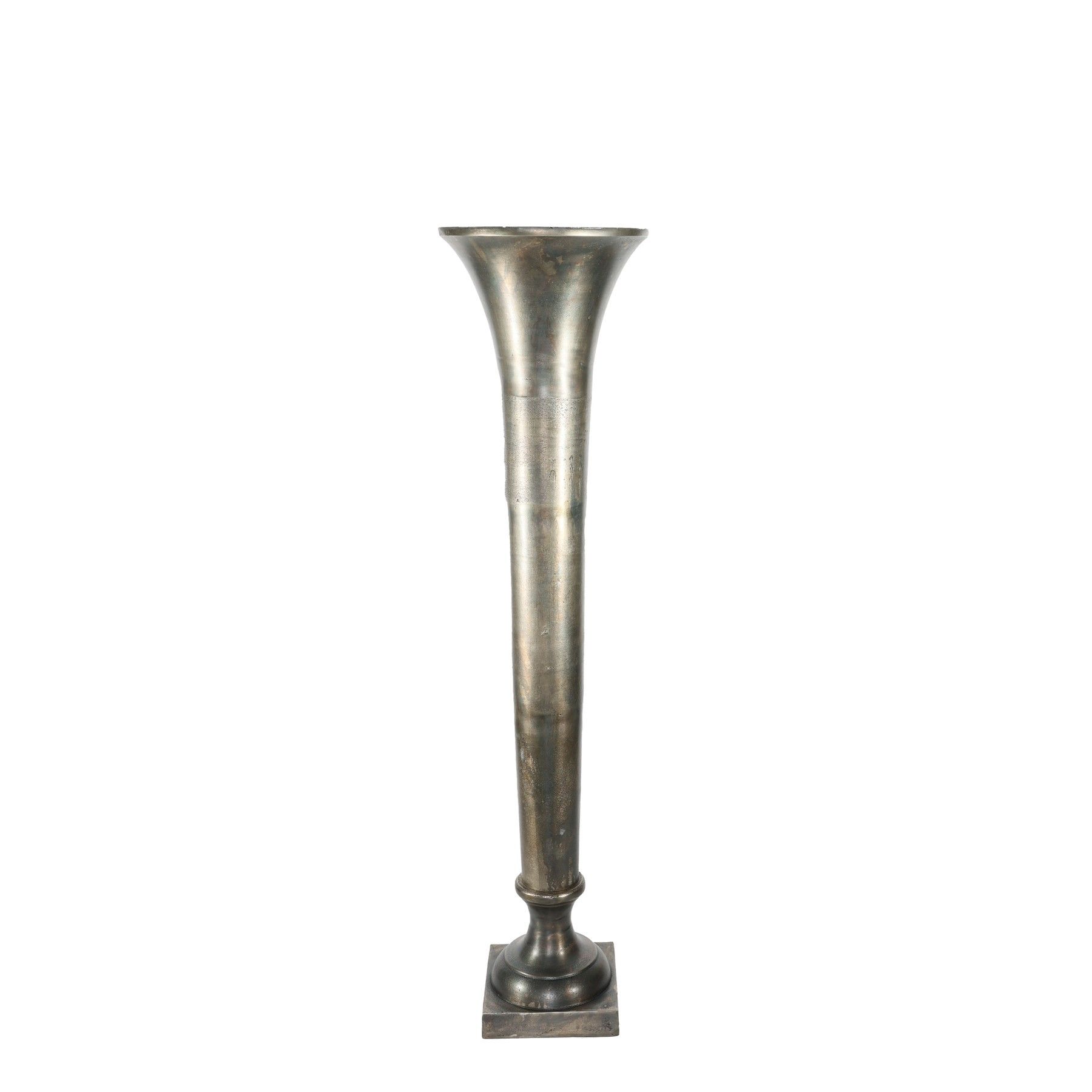 Poseidon Trumpet Vase - Antique Silver - Small - H117 x Dia29cm