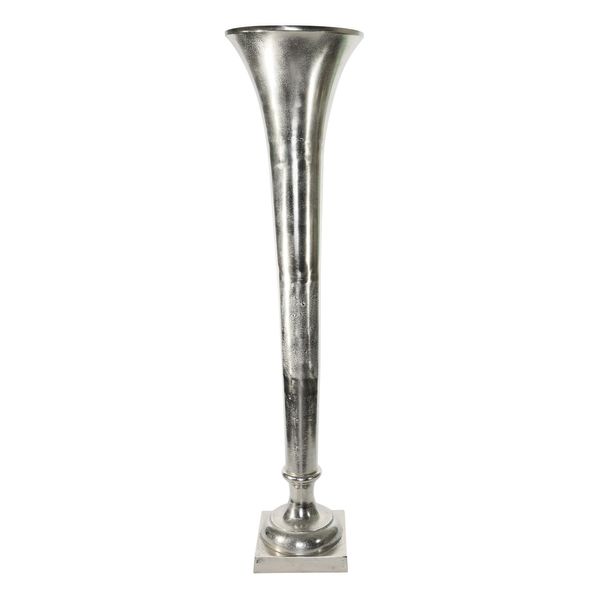 Poseidon Trumpet Vase - Silver - Large - H140 x Dia 34cm
