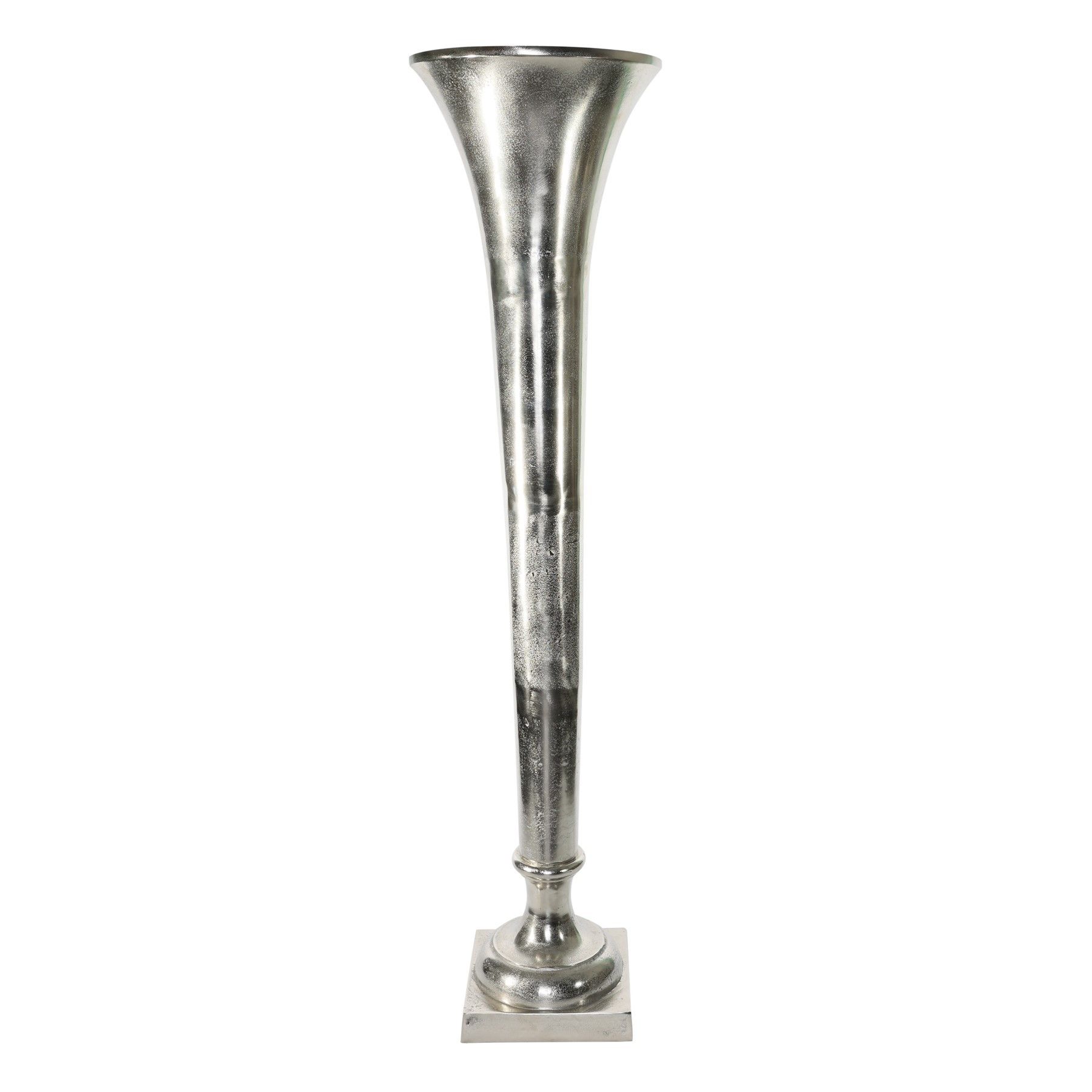 Poseidon Trumpet Vase - Silver - Large - H140 x Dia 34cm
