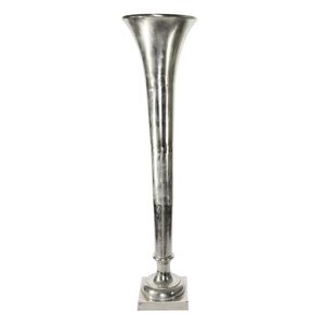 Poseidon Trumpet Vase - Silver - Large - H140 x Dia 34cm