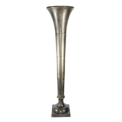 Poseidon Trumpet Vase - Antique Silver - Large - H140 x Dia34 cm