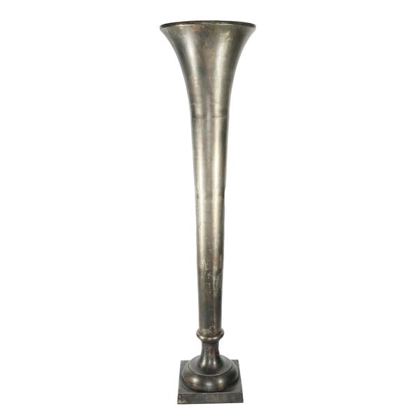Poseidon Trumpet Vase - Antique Silver - Large - H140 x Dia34 cm