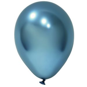 Balonevi Blue Chrome Latex Balloon - 5 inch  - 100pc