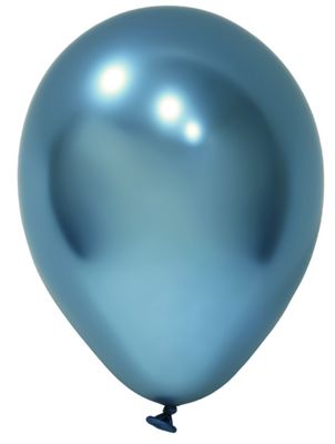 Balonevi Blue Chrome Latex Balloon - 5 inch  - 100pc