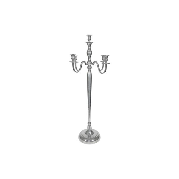 Creation Vogue Candelabra - Burnished Silver - H100cm