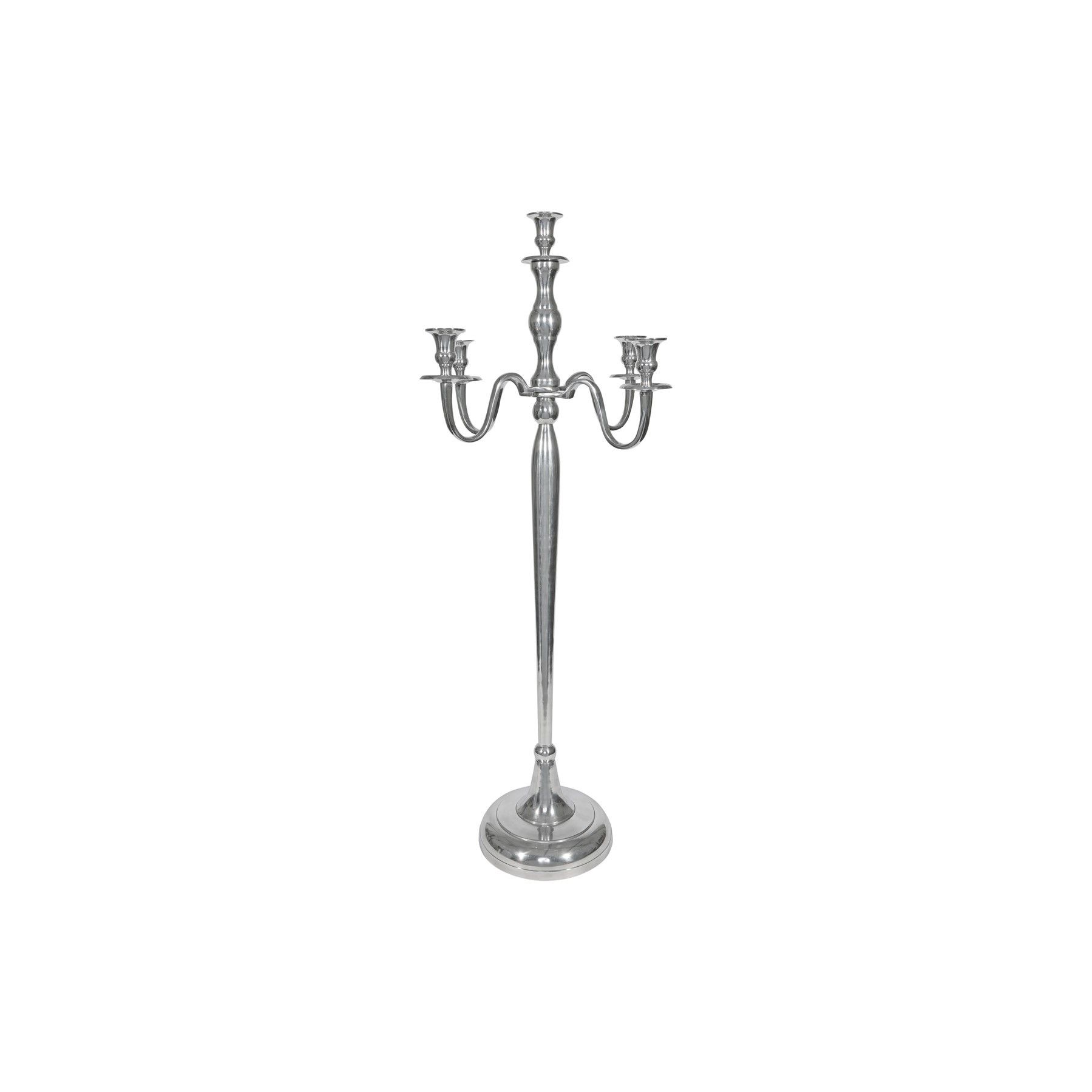 Creation Vogue Candelabra - Burnished Silver - H100cm