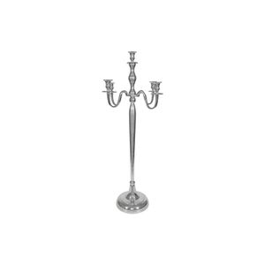 Creation Vogue Candelabra - Burnished Silver - H100cm