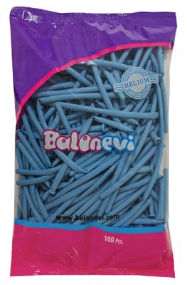 Balonevi Macaron Blue Modelling Balloon 260 - 100pcs