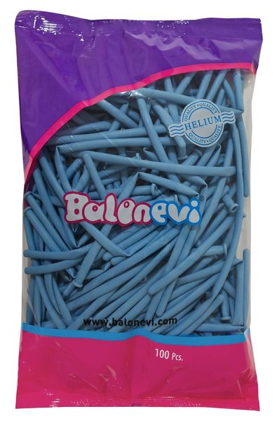 Balonevi Macaron Blue Modelling Balloon 260 - 100pcs