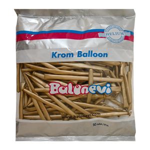 Balonevi Gold Chrome Modelling Balloon 260 - 50pcs