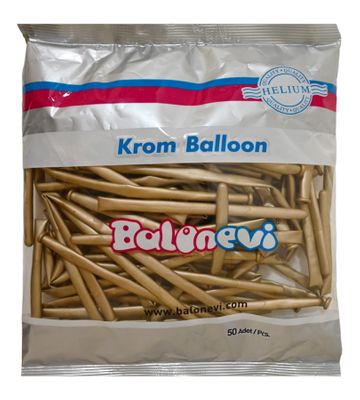 Balonevi Gold Chrome Modelling Balloon 260 - 50pcs