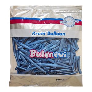 Balonevi Blue Chrome Modelling Balloon 260 - 50pcs