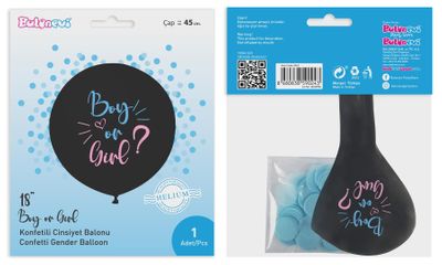 Balonevi Gender Reveal Balloon - Boy - 18 Inch