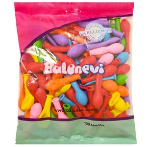 Balonevi Assorted Latex Balloon - 5 inch - 100pc