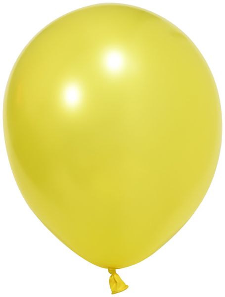 Balonevi Metallic Yellow Latex Balloon - 10 inch - 100pc