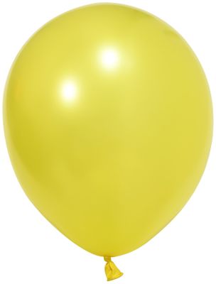 Balonevi Metallic Yellow Latex Balloon - 10 inch - 100pc