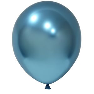 Balonevi Blue Chrome Latex Balloon - 10 inch - 50pc