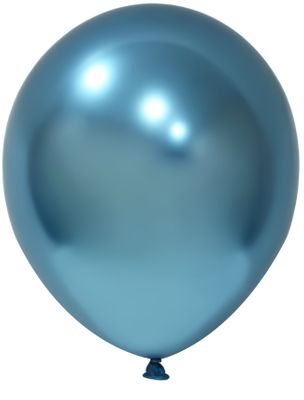 Balonevi Blue Chrome Latex Balloon - 10 inch - 50pc