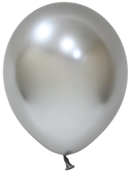 Balonevi Silver Chrome Latex Balloon - 10 inch - 50pc