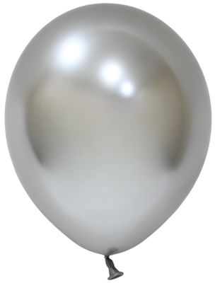 Balonevi Silver Chrome Latex Balloon - 10 inch - 50pc