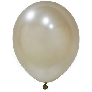 Balonevi White Gold Chrome Latex Balloon - 10 inch - 50pc