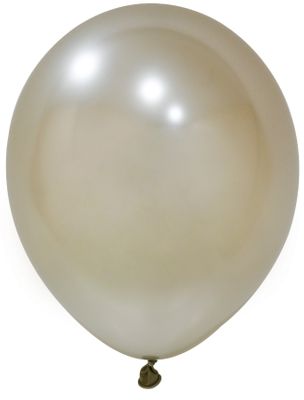 Balonevi White Gold Chrome Latex Balloon - 10 inch - 50pc