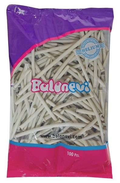 Balonevi White Modelling Balloon 260 - 100pcs