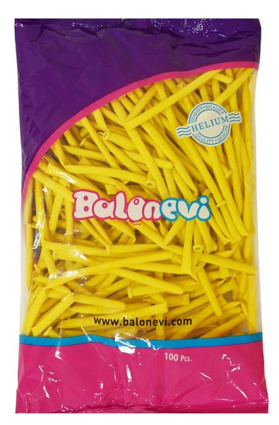 Balonevi Yellow Modelling Balloon 260 - 100pcs