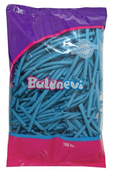 Balonevi Light Blue Modelling Balloon 260 - 100pcs