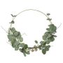 Wreath with Green Leaves and Gold Bells