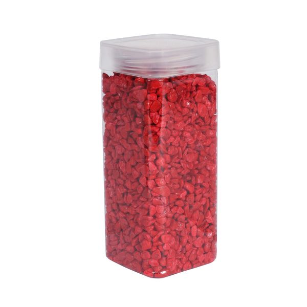 Pebbles 4-6mm - Red -Square Jar -900gr