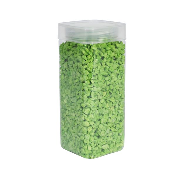 Pebbles 4-6mm - Light Green-Square Jar -900gr