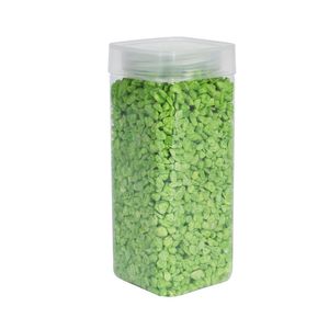 Pebbles 4-6mm - Light Green-Square Jar -900gr