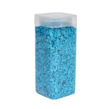 Pebbles 4-6mm - Turquoise -Square Jar - 900gr