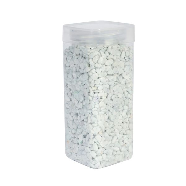 Pebbles 4-6mm - White - Square Jar - 900gr