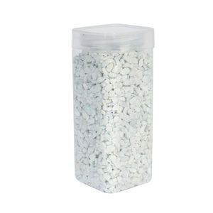 Pebbles 4-6mm - White - Square Jar - 900gr