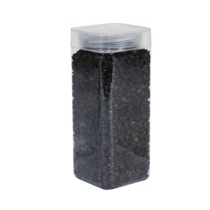 Pebbles 4-6mm - Black - Square Jar - 900gr