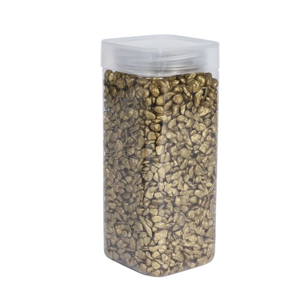 Pebbles 4-6mm - Gold - Square Jar - 900gr