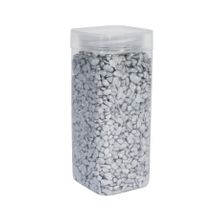 Pebbles 4-6mm - Silver - Square Jar - 900gr