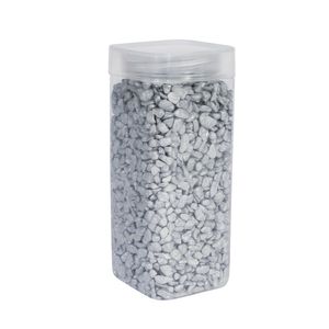 Pebbles 4-6mm - Silver - Square Jar - 900gr