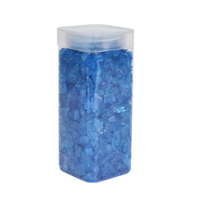 Glass Pebbles  5-8mm - Blue- Square Jar -750gr